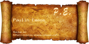 Paulin Emese névjegykártya