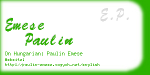 emese paulin business card